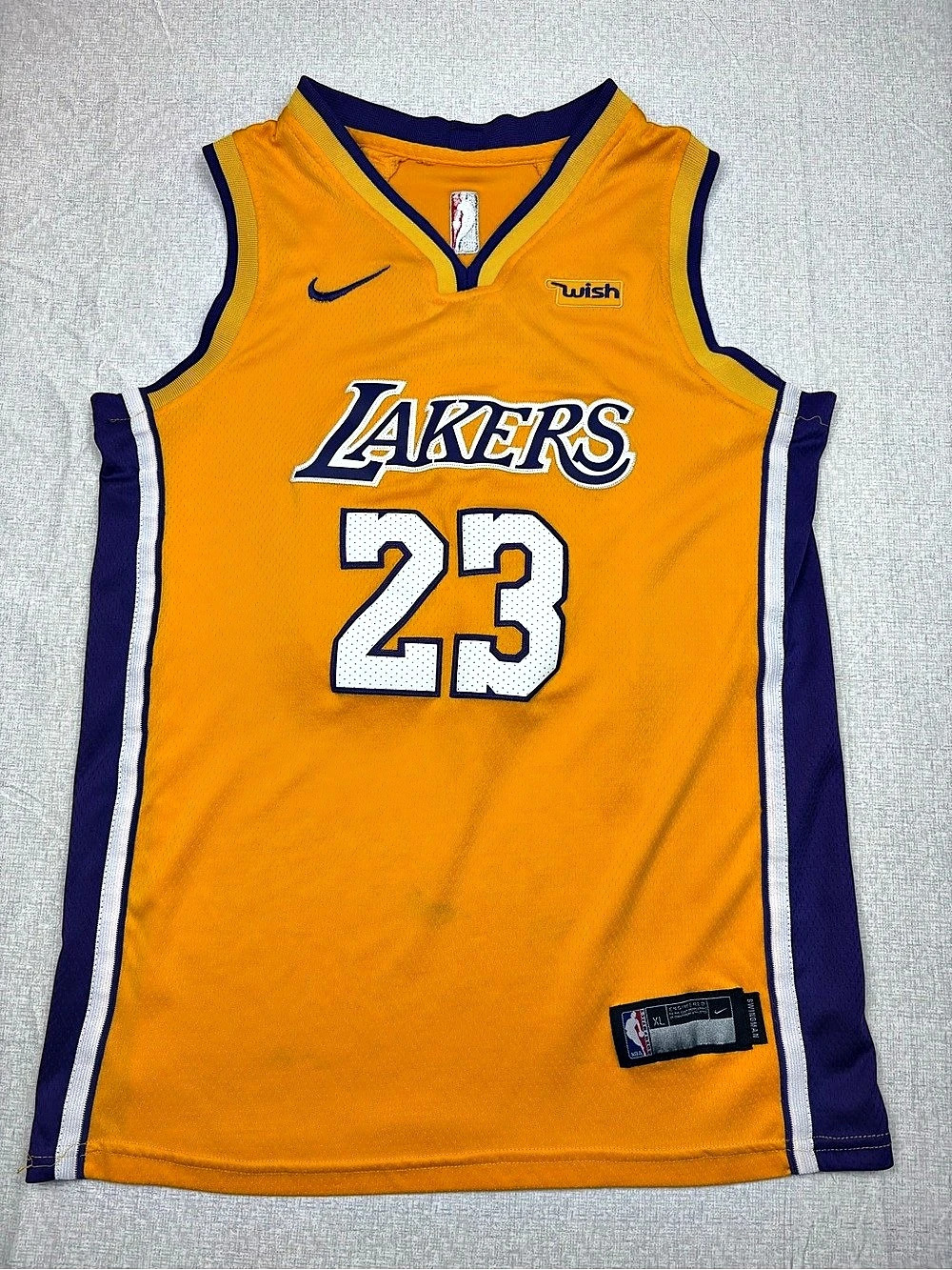 Nike Los Angeles Lakers LeBron James Icon Edition Swingman Jersey Orange & Purp